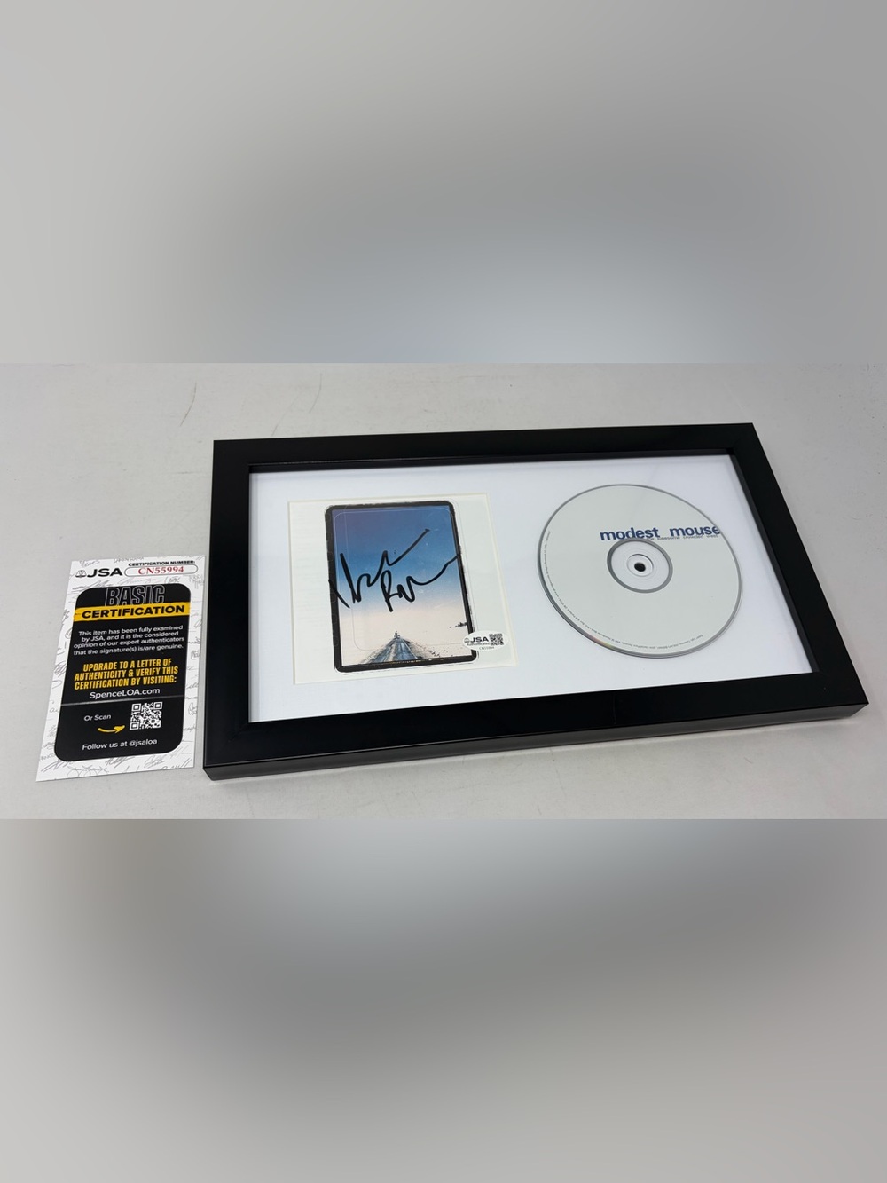 Isaac Brock signed Modest Mouse The Lonesome Crowded West CD Booklet‎ Framed JSA